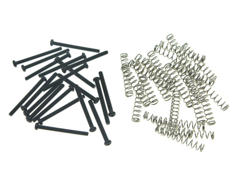 KAISH Pack of 20 American Thread Humbucker Pickup Height Screws Guitar Humbucker Pickup Screws with Springs for USA thread pickups Black - Image 5