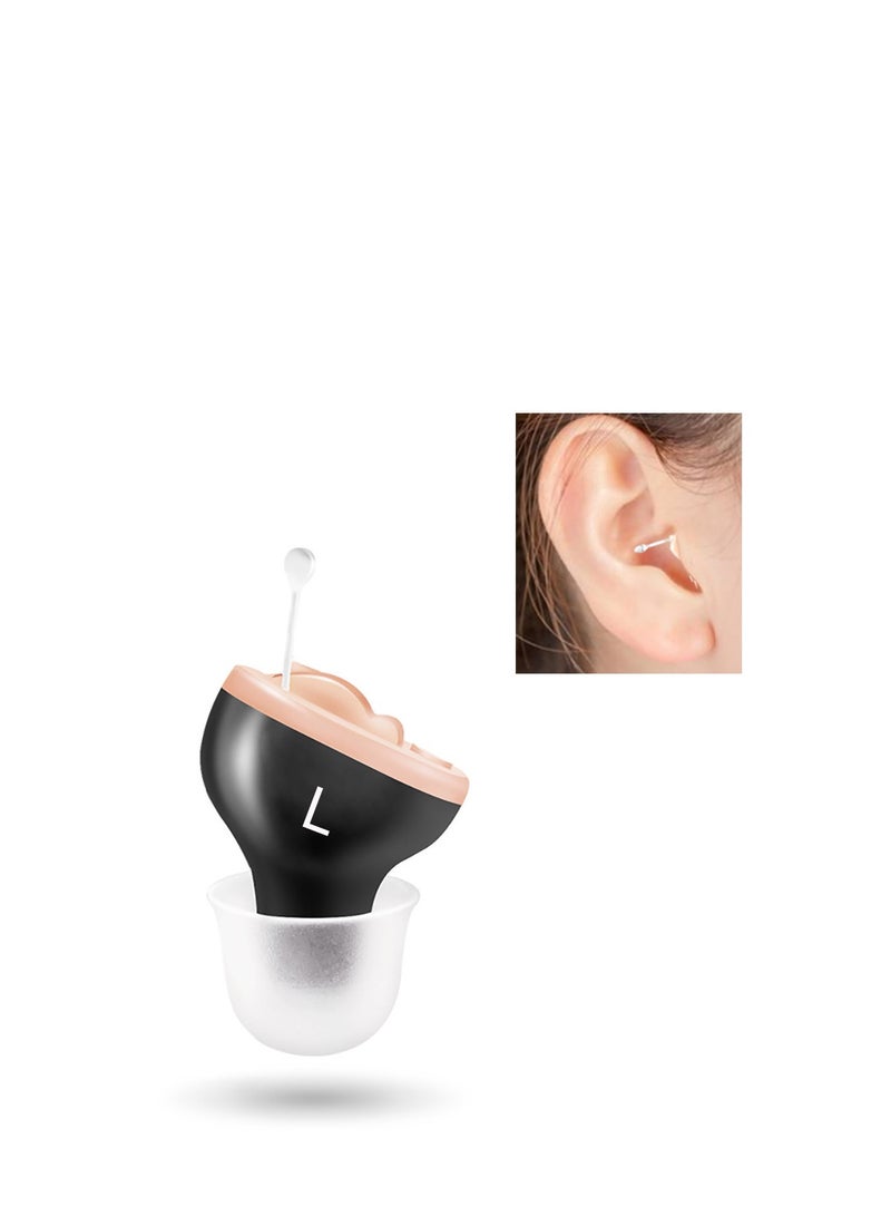 Mini Invisible Hearing-aid Sound Amplifier Volume Adjustable Ear Hearing Assistant Helper for Deaf Elderly Ear Care(For Left  Ear) - Image 1