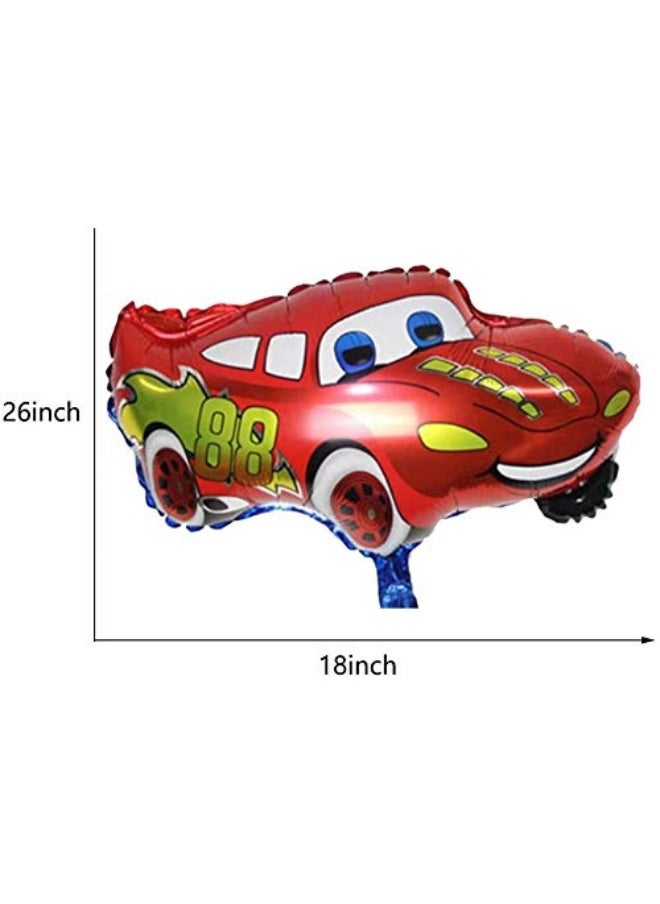ALY - 5PCS Lightning McQueen Cars Foil Balloons For Kids Birthday Baby Shower Car Theme Party Decorations - Image 1