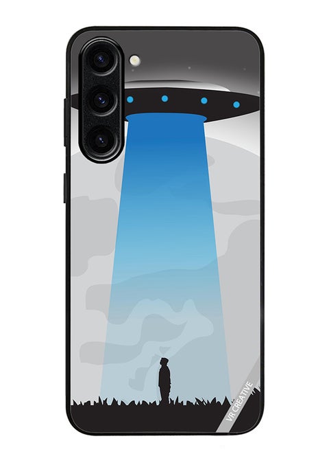 Protective Case Cover For Samsung Galaxy S23 FE Ufo Sighting In Full Moon Design Multicolour