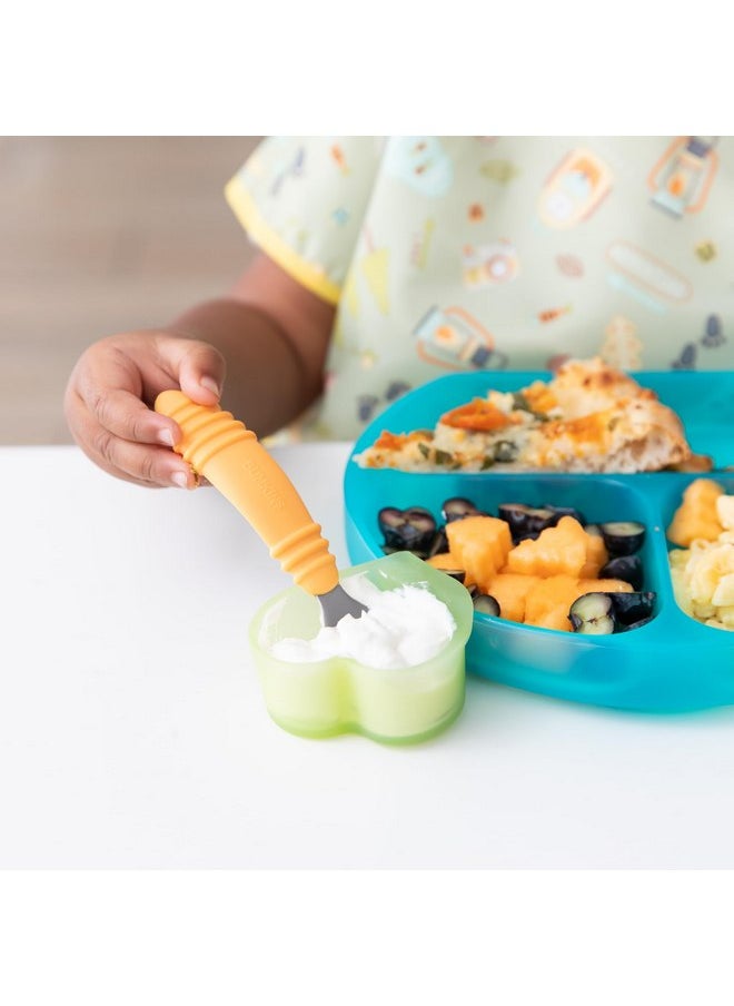 BUMKiNs Bumkins Baby Silicone Little Dippers, Attaches to Bowls, Dishes and Plates, Sauce Cup, Holds Condiments, Dip, Puree, Toppings, Baby Led Weaning, Essential Feeding Supplies, Babies 6 Months Up, Blue  - Image 4