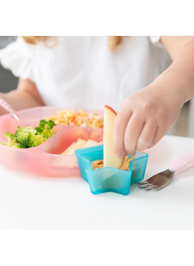 BUMKiNs Bumkins Baby Silicone Little Dippers, Attaches to Bowls, Dishes and Plates, Sauce Cup, Holds Condiments, Dip, Puree, Toppings, Baby Led Weaning, Essential Feeding Supplies, Babies 6 Months Up, Blue  - Image 3