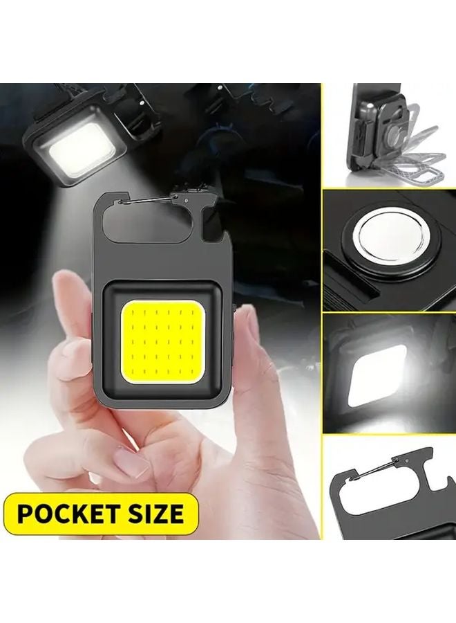 1pc Super Mini COB Flashlight LED Hands Free Torch With Hook 4 Modes Bright Multifunctional Work Lamp - Image 5