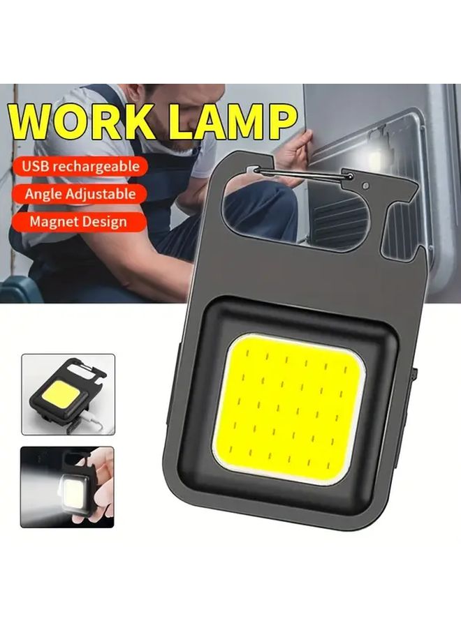 1pc Super Mini COB Flashlight LED Hands Free Torch With Hook 4 Modes Bright Multifunctional Work Lamp - Image 3