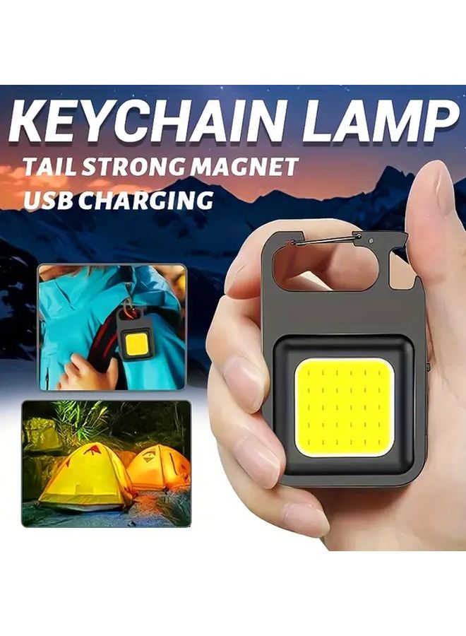 1pc Super Mini COB Flashlight LED Hands Free Torch With Hook 4 Modes Bright Multifunctional Work Lamp - Image 2
