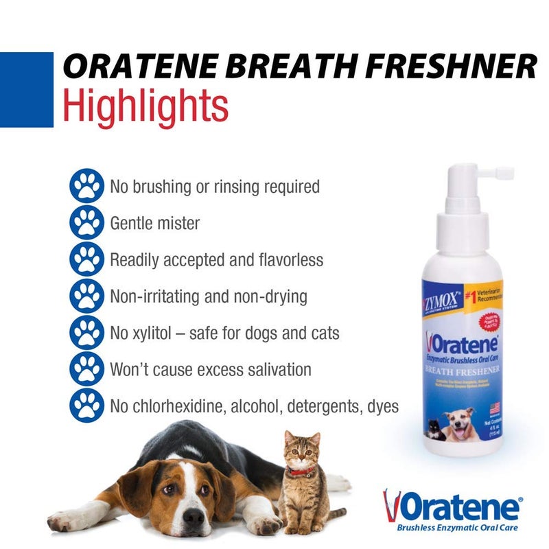 Zymox Oratene Brushless Oral Care Breath Freshener for Dogs and Cats, 4oz - Image 3