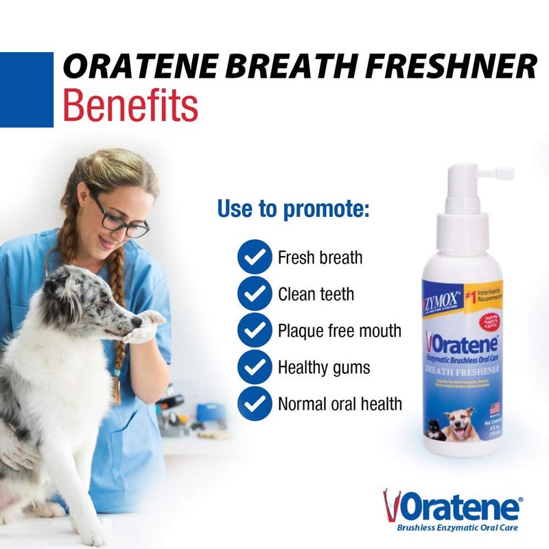 Zymox Oratene Brushless Oral Care Breath Freshener for Dogs and Cats, 4oz - Image 2