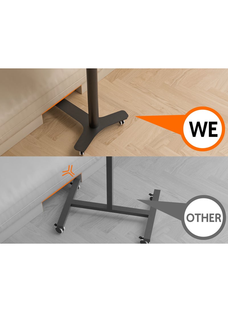 KINGSMITH - Kingsmith ETD2 Walnut Color Table | Lockable 360 degrees wheels | pneumatic manual 72-108 cm height adjustment - Image 1