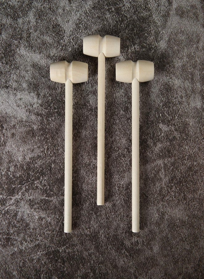 TDOCK 50 Pcs Mini Wooden Hammers for Breakable Chocolate Bulk, Natural Wood Toy Mallets for Kids - Image 5