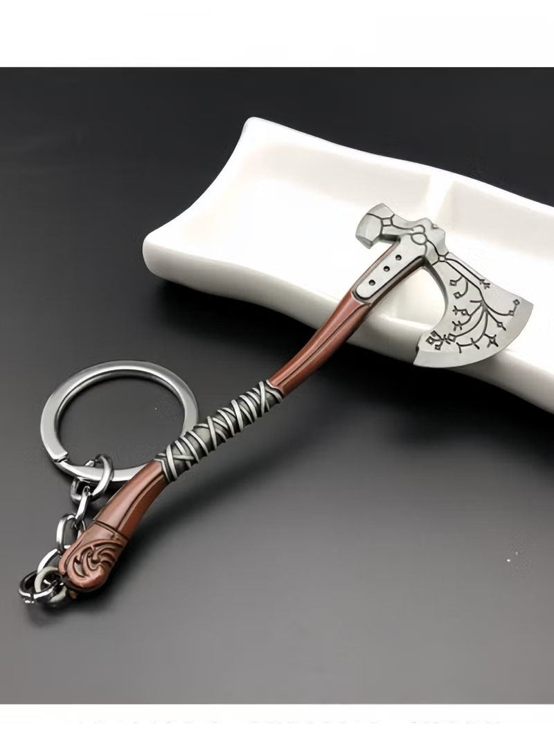 Axe Keychain Game God of War Keychains Kratos Blades of Chaos Cosplay Metal Keychain Cool Gifts for Men Teens Boyfriend Husband - Image 3