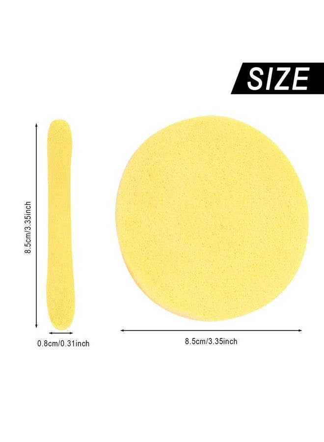Belicia 12 Pcs Compressed Facial Sponge, Smilerain Face Cleansing Sponge Pad Exfoliating Wash Makeup Removal For Women, Makeup Removal Sponge Blue Pink Yellow Purple  - Image 2