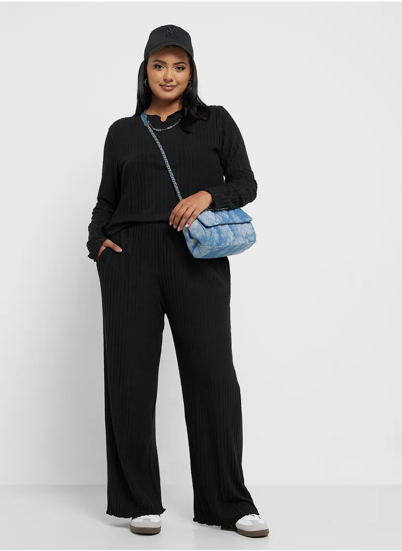 Ginger Plus Loungewear Ribbed Coord Set
