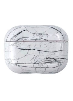 Generic Case Cover For AirPods Pro 3 Marble Water Sticker Wireless Earphone Protective Case White 