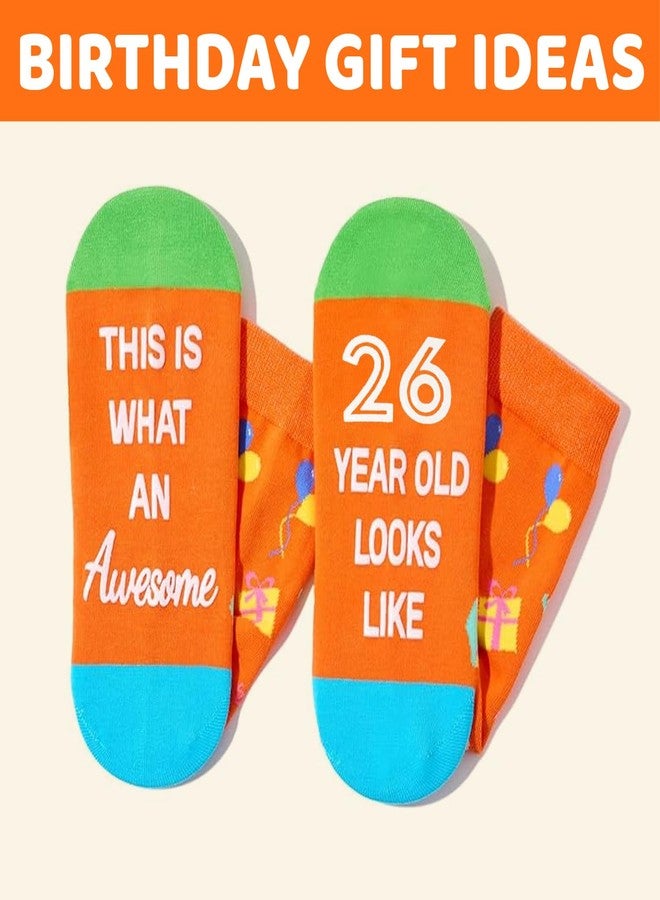 Zmart 26th Birthday Gifts Ideas - Socks for 26 Year Olds, 26th Birthday Socks for Men Women - Image 4