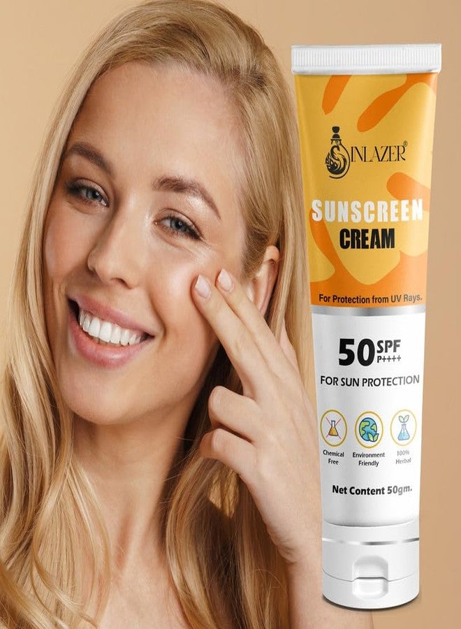 Inlazer Sunscreen Spf 50 Cream with normal, oily, acne-prone or blemish-prone skin can use this sunscreen, This product is protected by Sun rays - Image 2
