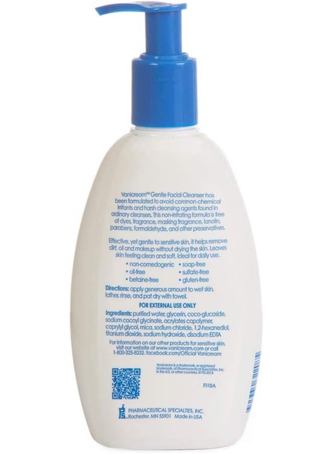 فانيكريم فاني كريم منظف وجه لطيف للبشرة الحساسة مع موزع مضخة - خالٍ من الصبغات والعطور والمواد الحافظة - الزيوت ولا يسبب كوميدوغينيك - تم اختباره قبل اطباء الجلدية - 8 اونصة - Image 2