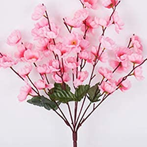 VRCT Artificial Cherry Blossom Flower (Multicolour, Set of 4),Artificial Flora - Image 4