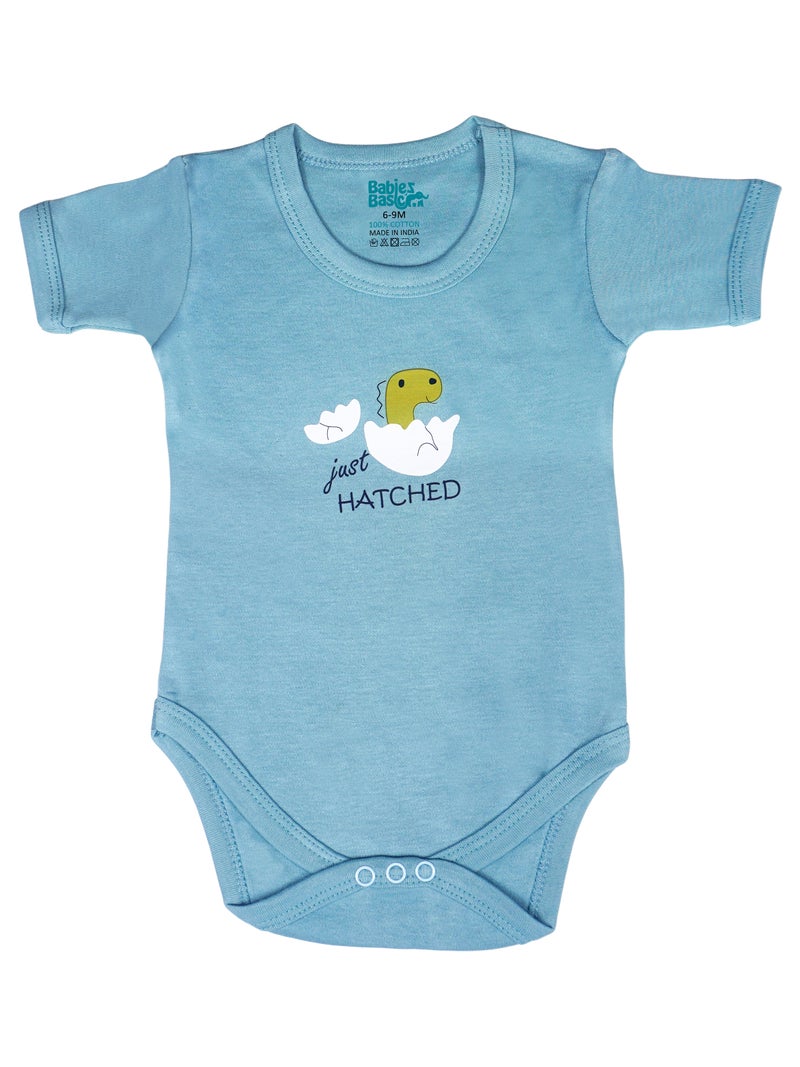 بابيز_بيسك بيبيز بيسك مجموعة هدايا مكونة من 5 قطع قطنية 100٪ للجنسين تشمل السالوبيت ، والرمبر ، والقفازات ، والقبعة ، والبيجامة/البذلة. - Image 3