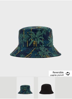Seventy Five Reversible Tropical Print Bucket Hat  - Image 1