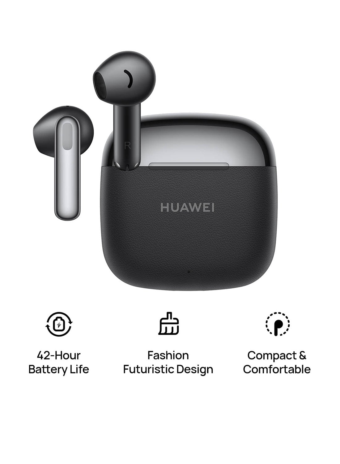 FreeBuds SE 3 Fashion Earbuds, Wireless Bluetooth 5.4 Earphone, 42-Hour Battery Life, Fine-grained Meets Futuristic, 3-Hour Listening on a 10-minute Charge, IP54, iOS & Android Black