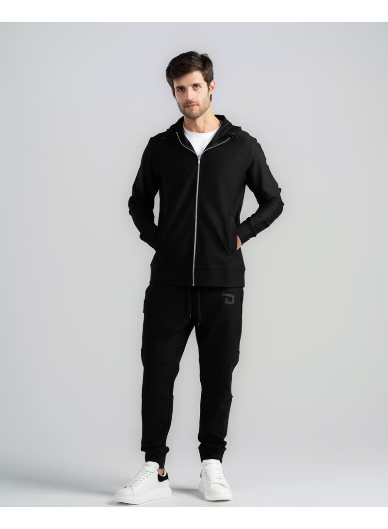 دوت سويت شيرت رجالي بغطاء رأس وسوستة - Image 4