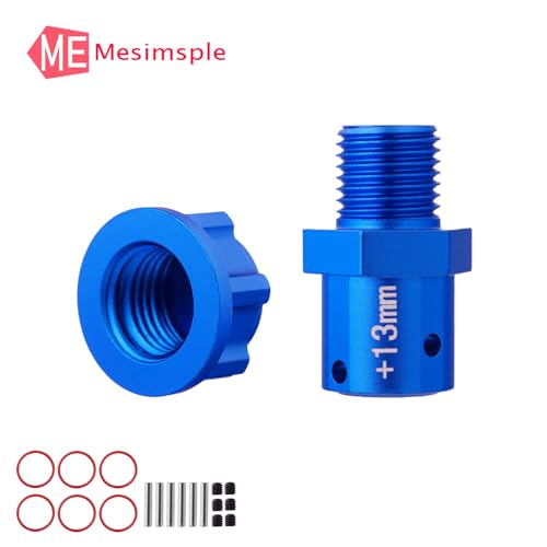 Mesimsple Alum +13mm Wide Wheel Hex Hub for Arrma 1/7 Mojave Infraction Felony Limitless Fireteam 1/8 Kraton Outcast 6S BLX & EXB Series Upgrade Parts Blue - Image 5