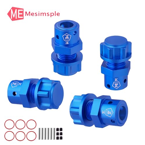 Mesimsple Alum +13mm Wide Wheel Hex Hub for Arrma 1/7 Mojave Infraction Felony Limitless Fireteam 1/8 Kraton Outcast 6S BLX & EXB Series Upgrade Parts Blue - Image 4