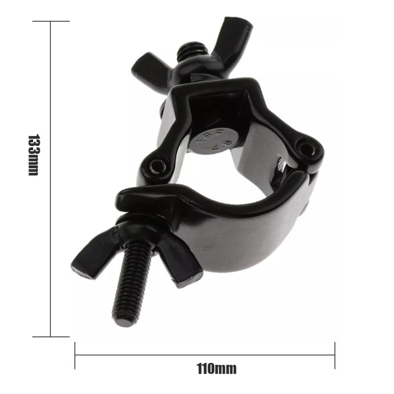 Aluminum Stage Light Hook Truss Clamp Heavy Duty Stage Light Clamp 0-Shaped Moving Head Light Truss Kit Black - Image 4