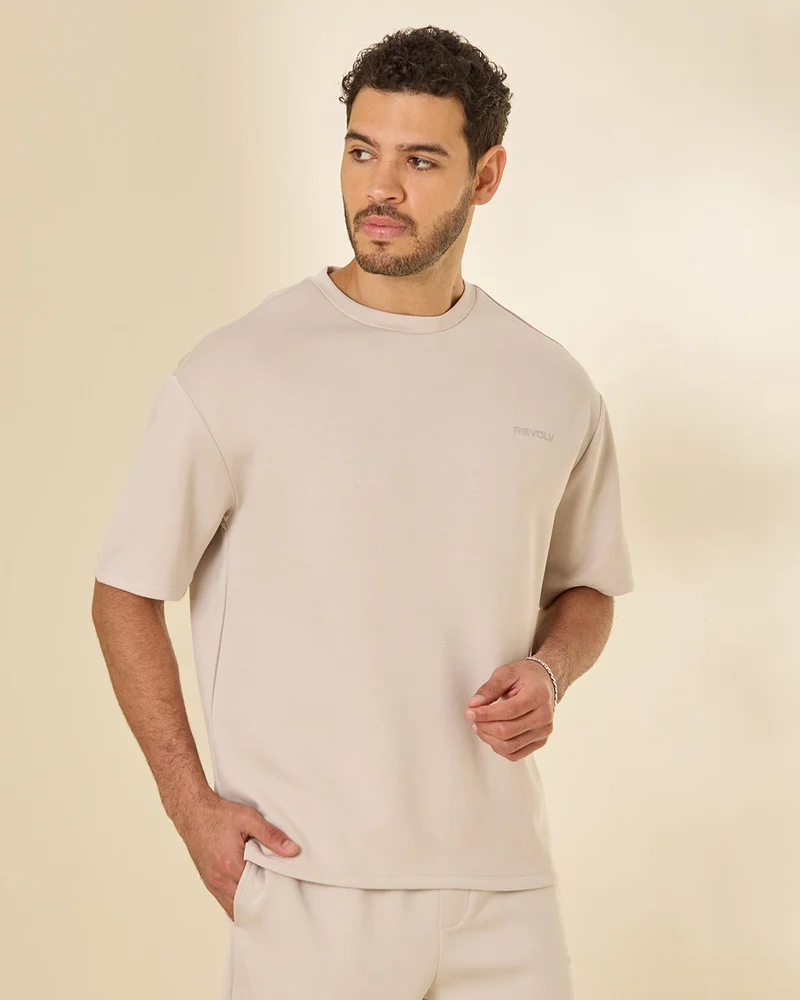 Redtag Men Beige Modal T Shirt