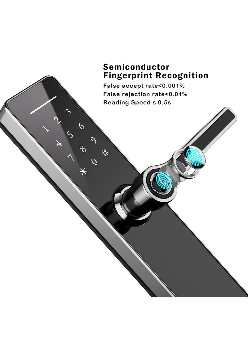 ALINK - Smart Door Lock, Stainless Steel  Fingerprint TT Keyless Entry with App Control - Image 1