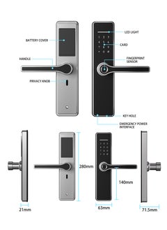 ALINK Smart Door Lock, Stainless Steel  Fingerprint TT Keyless Entry with App Control  - Image 5