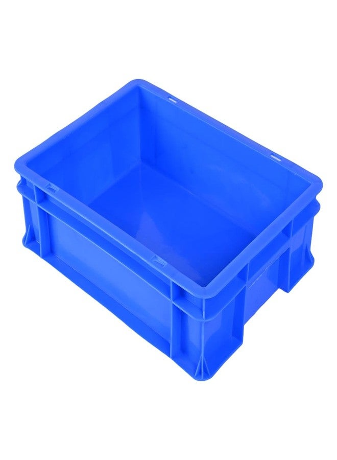SES QTek - Create Box 40x30x12 CM Multipurpose Heavy Duty blue Portable Plastic Crate | Organizer Stackable Shelf Basket for Large Storage Bin | Vegetable | Fruit | Fish | Milk - (Pack of 1) - Image 1