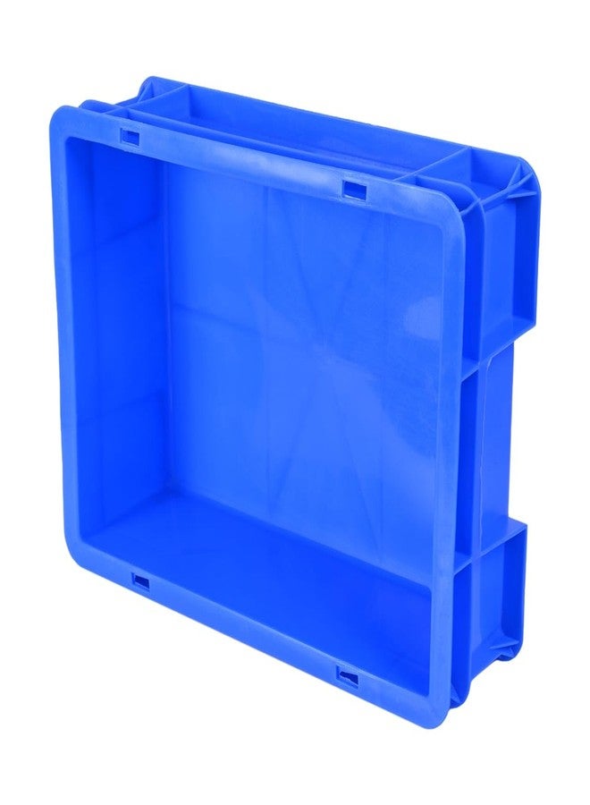 SES QTek - Create Box 40x30x12 CM Multipurpose Heavy Duty blue Portable Plastic Crate | Organizer Stackable Shelf Basket for Large Storage Bin | Vegetable | Fruit | Fish | Milk - (Pack of 1) - Image 2