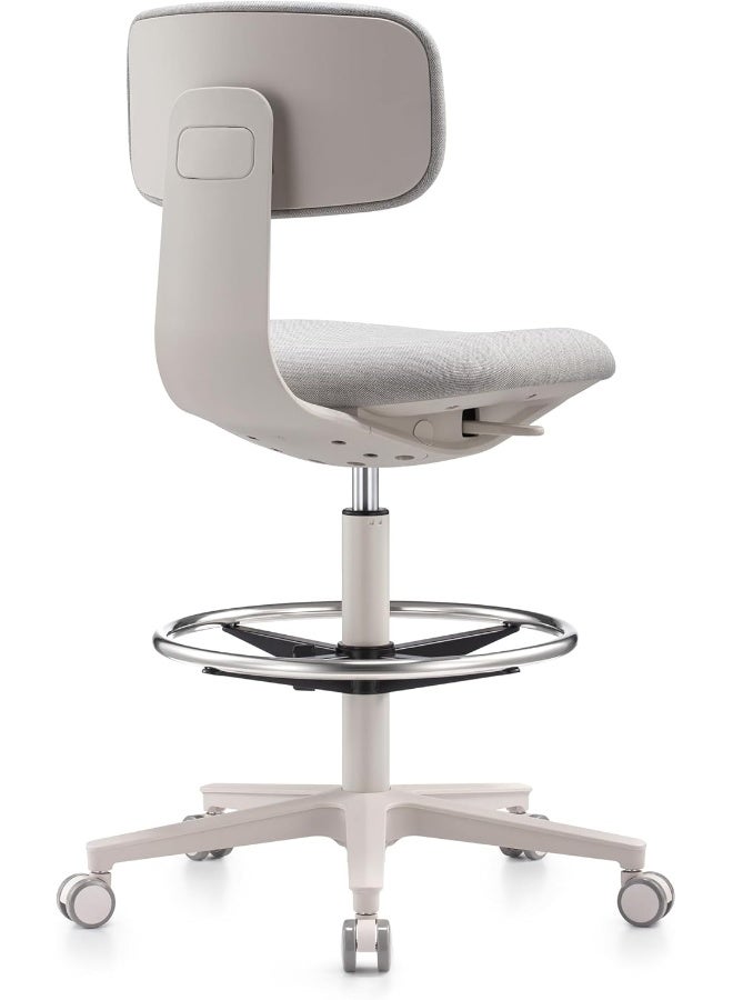 navo NAVO Pluto, High Office Chair, Ergonomic Drafting Chair with Adjustable Height Footrest, Drafting Stool Chair, Standing Desk Chair  - Image 4
