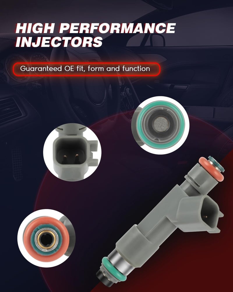 ANGLEWIDE 4Pcs Fuel Injectors FJ1064 Set for Chevrolet HHR and Malibu - Image 4
