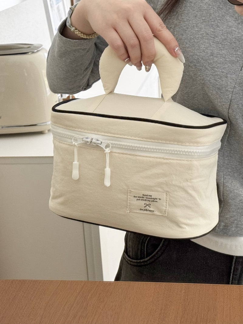 Simple Nylon Cosmetic Bag, Multi-Functional Travel Portable Storage Bag, Large Capacity Portable Toiletry Bag - Image 5