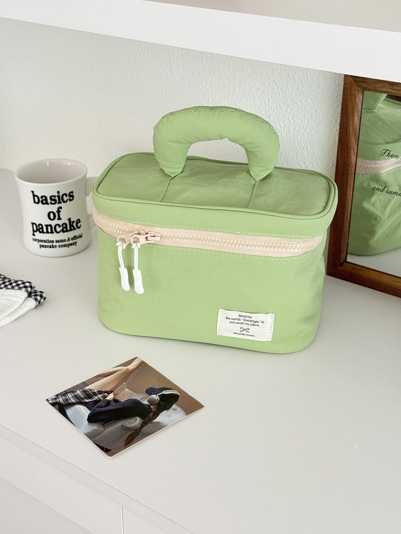Simple Nylon Cosmetic Bag, Multi-Functional Travel Portable Storage Bag, Large Capacity Portable Toiletry Bag - Image 1