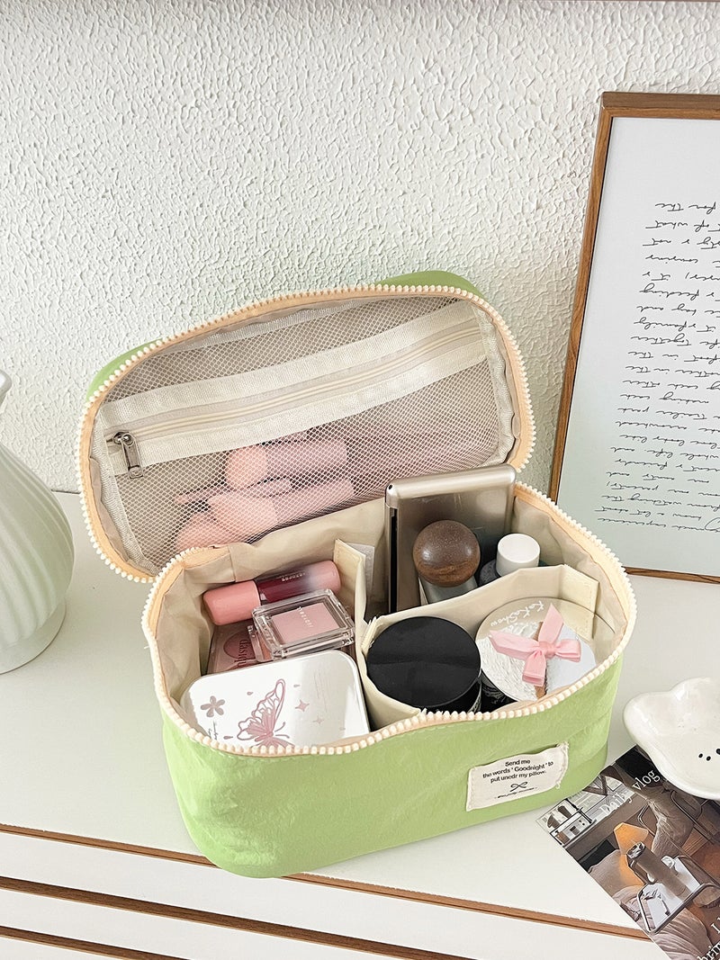 Simple Nylon Cosmetic Bag, Multi-Functional Travel Portable Storage Bag, Large Capacity Portable Toiletry Bag - Image 4