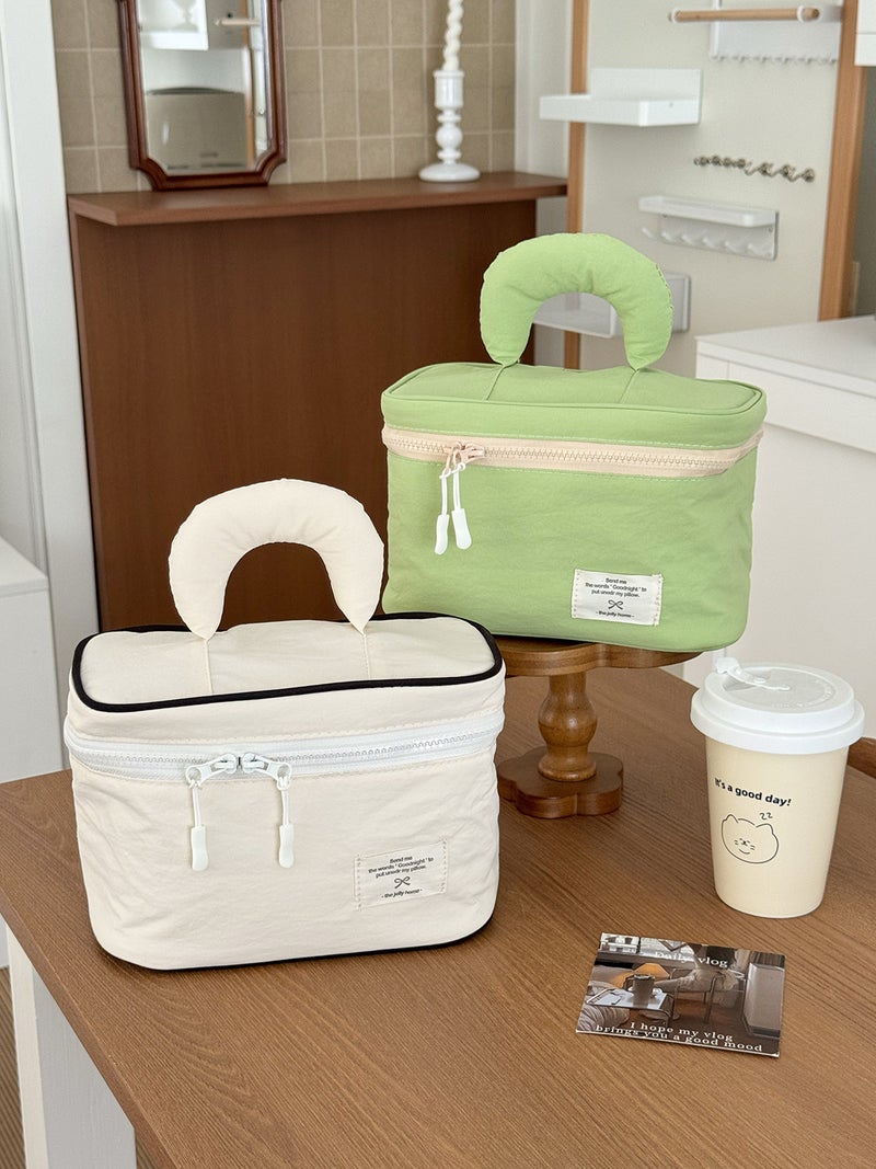 Simple Nylon Cosmetic Bag, Multi-Functional Travel Portable Storage Bag, Large Capacity Portable Toiletry Bag - Image 3