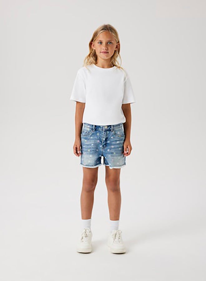 NAME IT Name It Kids Girls Rose High Waisted Mom Denim Shorts 3555-On  - Image 5