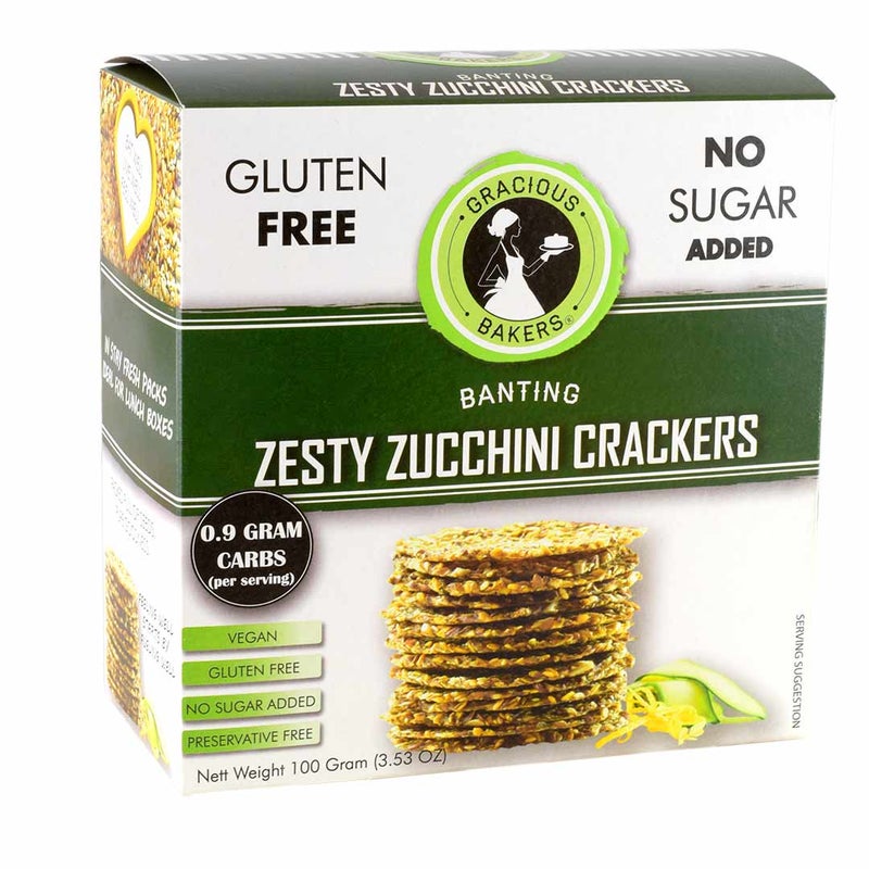 Gracious Bakers Crackers Zesty Zucchini - 100g - Image 3