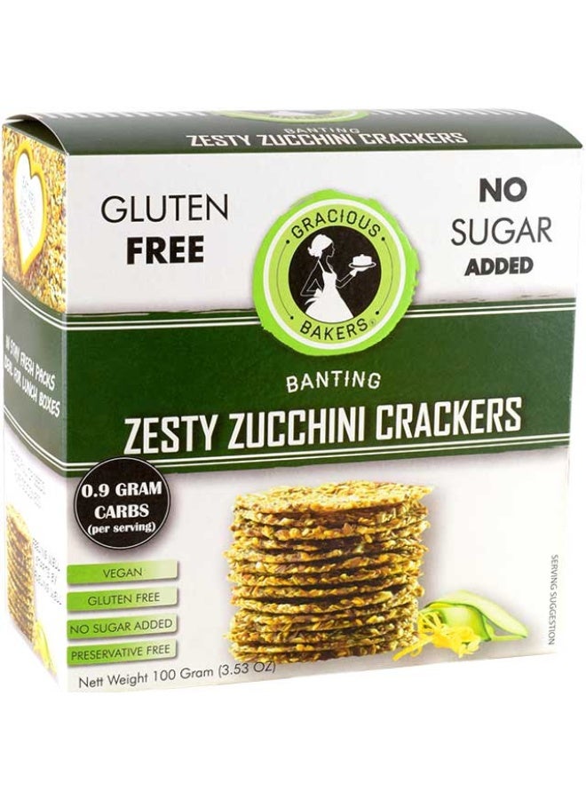 Gracious Bakers Crackers Zesty Zucchini - 100g - Image 1