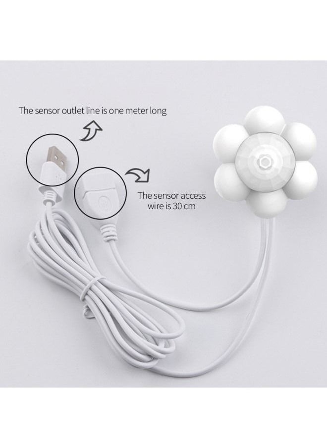 Water Fountain For Cats Automatic Pet Water Dispenser With Paw Shaped PIR Motion Sensor And USB Interface