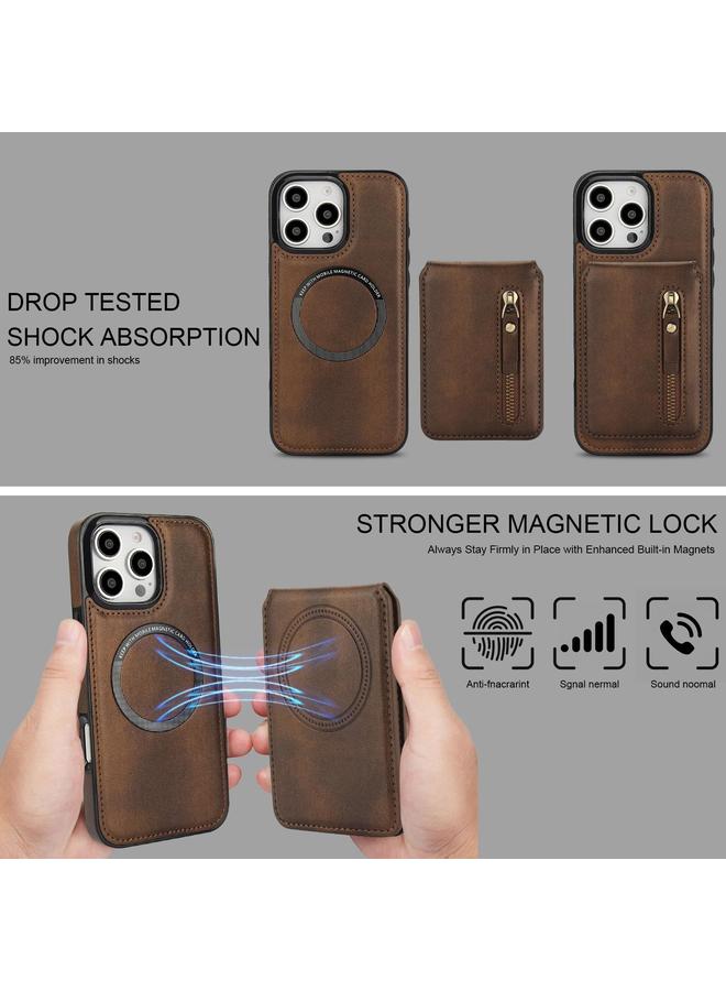 اس-توب جراب لهاتف iPhone 16 Pro Max مزود بسحاب ومحفظة من الجلد مع غطاء خلفي من MagSafe - Image 5