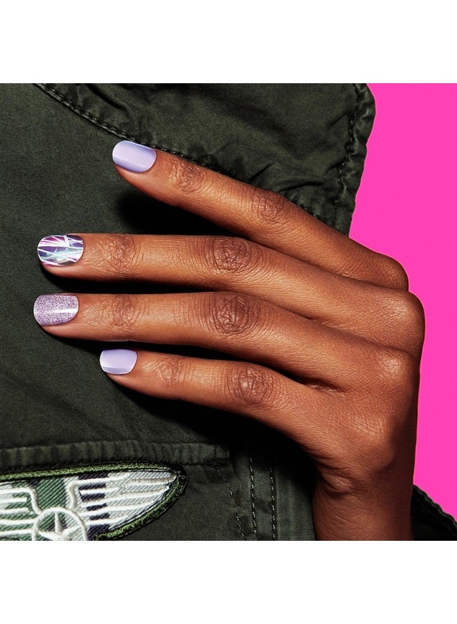 DASHING DIVA Gloss Nail Strips - Gleam Queen | UV Free, Chip Resistant, Long Lasting Gel Nail Stickers | Contains 32 Nail Wraps, 1 Prep Pad, 1 Nail File - Image 5