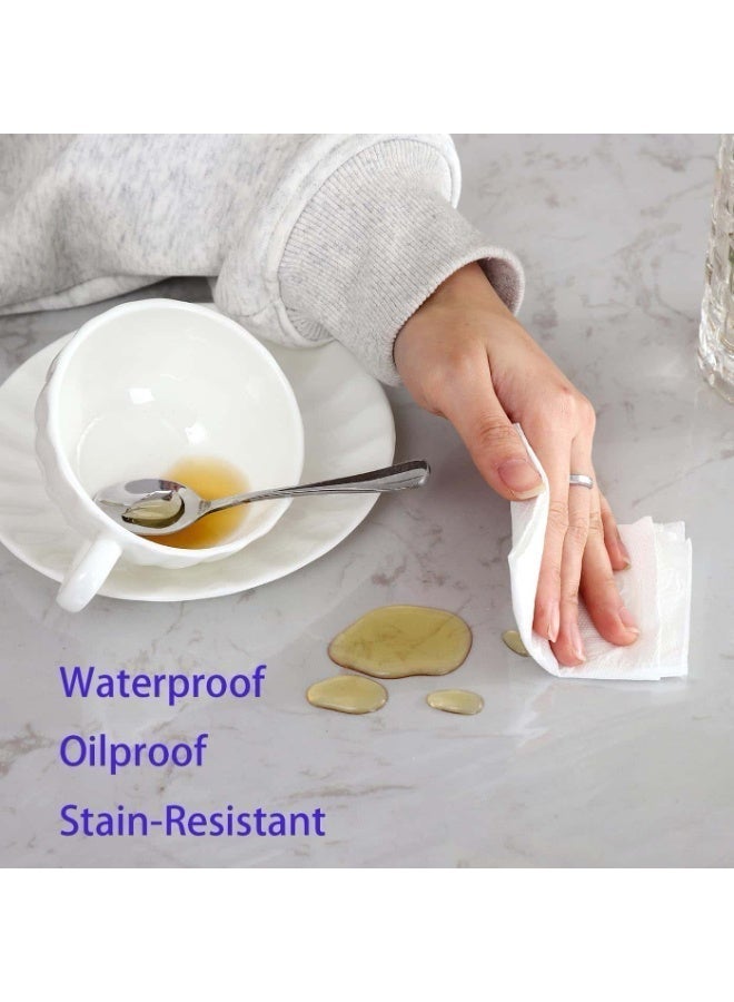 Aideli Clear Plastic Tablecloth 100% Waterproof Round 54in (137cm), Transparent PVC Table Cover Protector, Oil-Proof Stain-Resistant Wipeable Dining Table Cover for Indoor Outdoor - Image 2