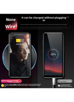 Generic Wireless Charger Fast Charge 10W Ultra-thin Ultra-light Round Metal Compact Portable Suitable For Apple For Huawei For Xiaomi-Color:Gy68 Red [10w Fast Charge]  - Image 4