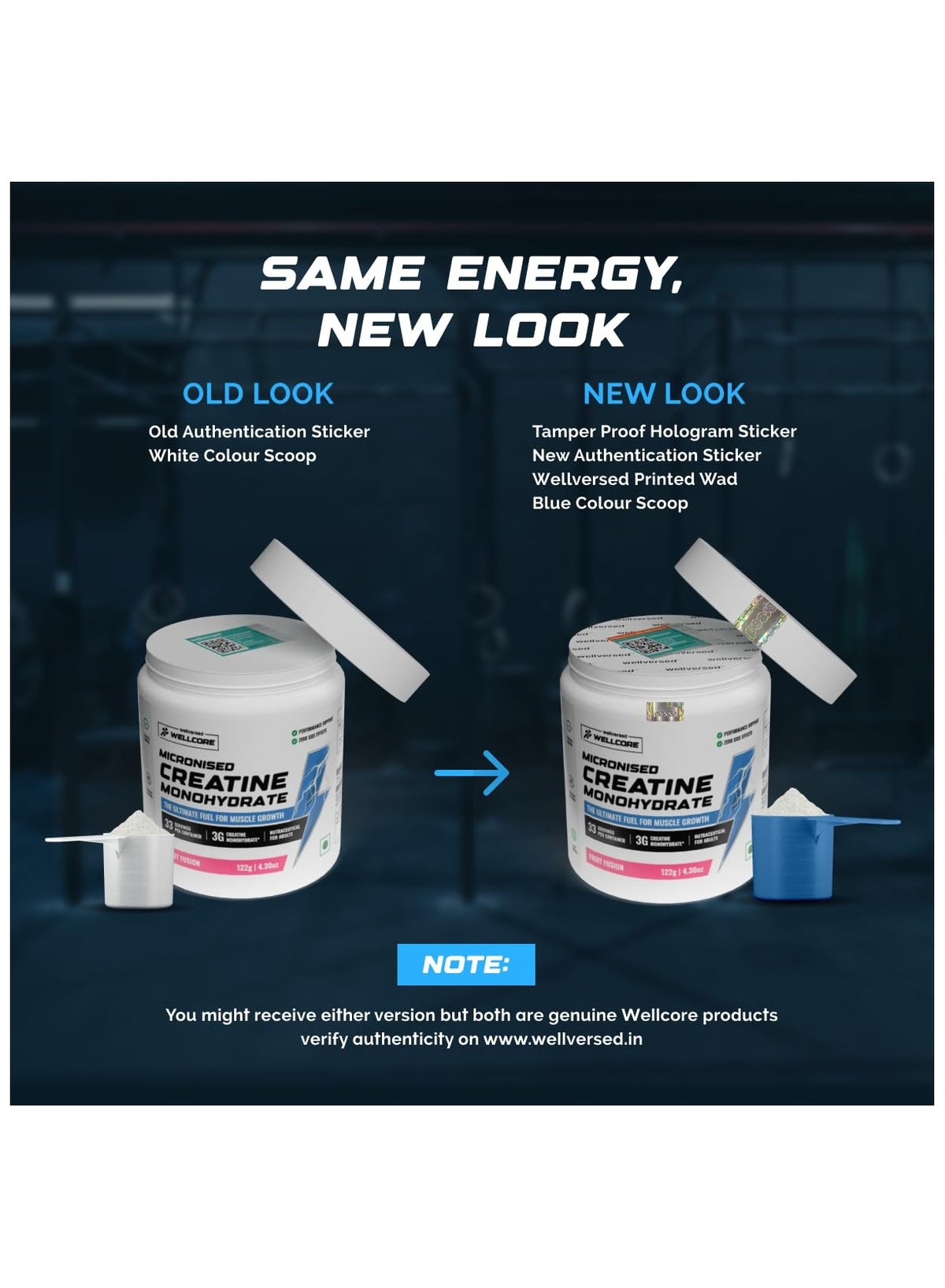 Wellcore Micronised Fruit Fusion Creatine Powder 122g