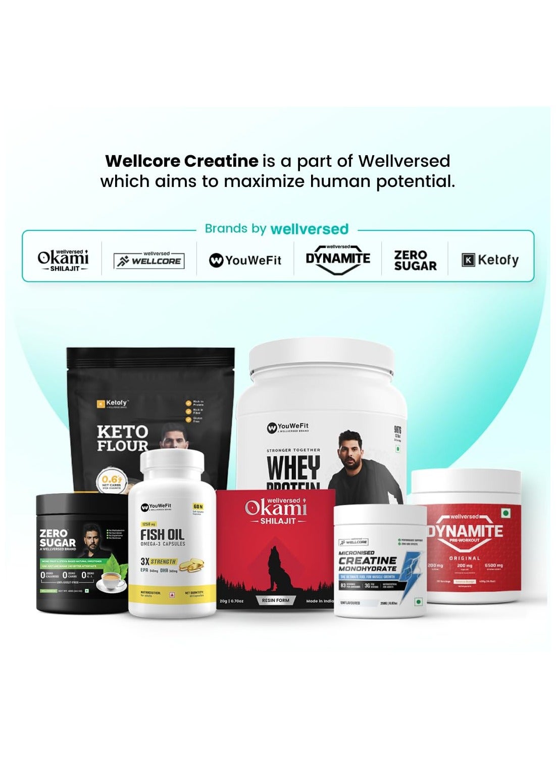 Wellcore Micronised Fruit Fusion Creatine Powder 122g