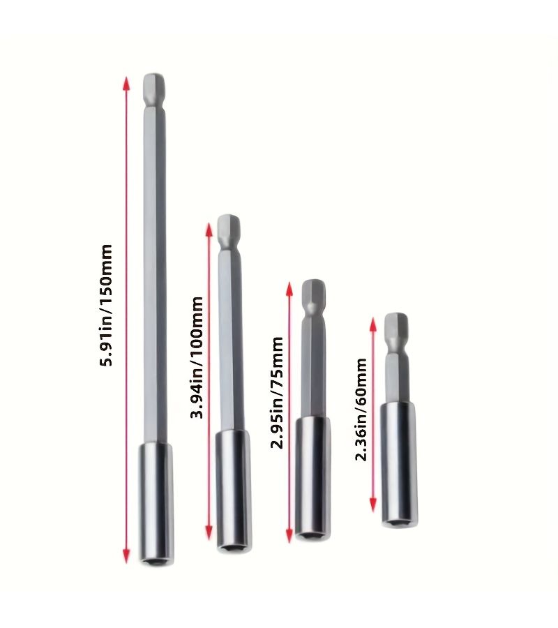 Magnetic Screwdriver Bit Set 60mm 1/4 Inch Hex Shank Quick Release Holder for Drill - Image 2